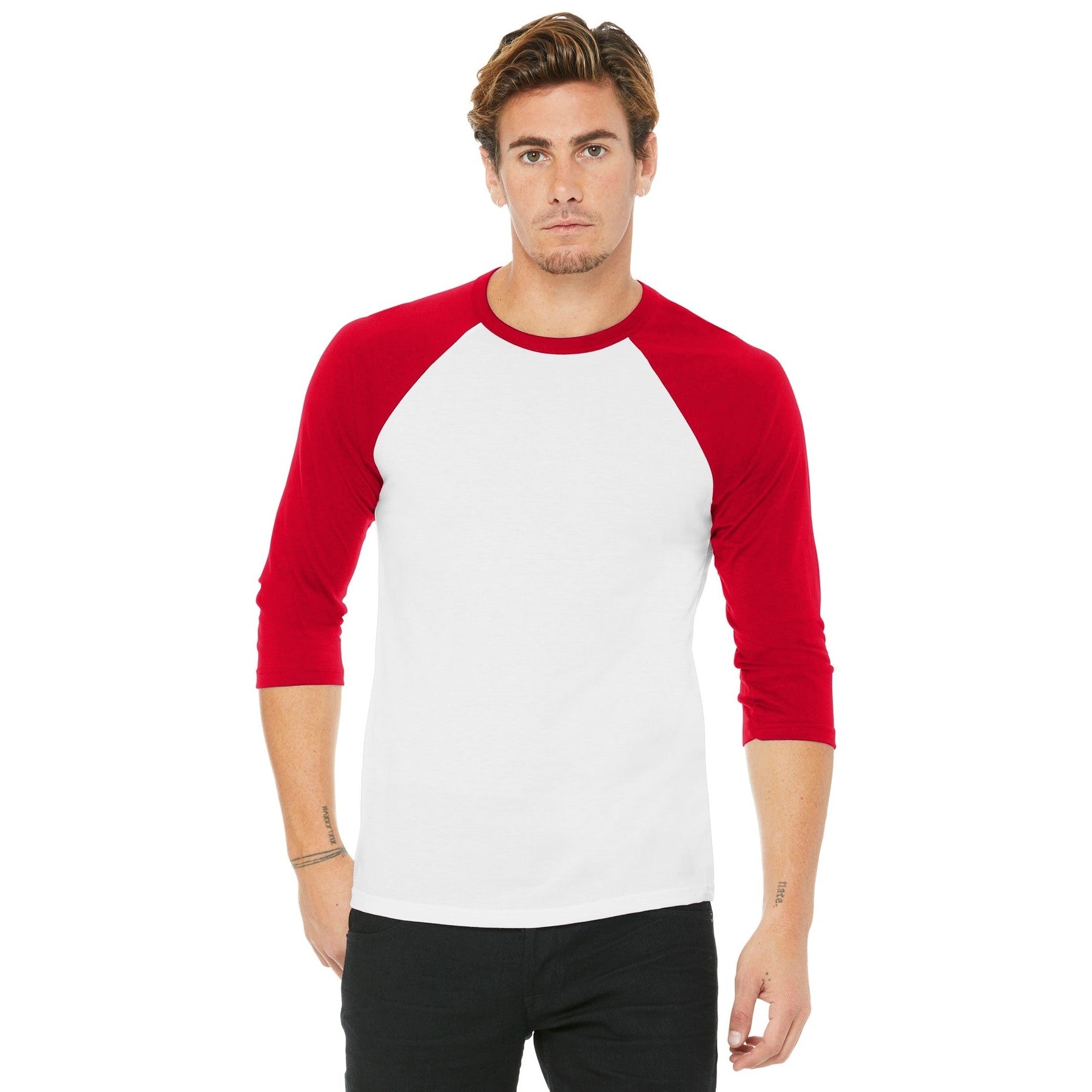 Bella + Canvas-BELLA+CANVAS ® Unisex 3/4-Sleeve Baseball Tee. BC3200-MedTech-21